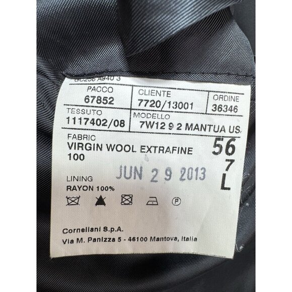 Corneliani Jacket Extra Fine Virgin Wool 46 US Made in Italy Gray Blazer - Picture 6 of 15